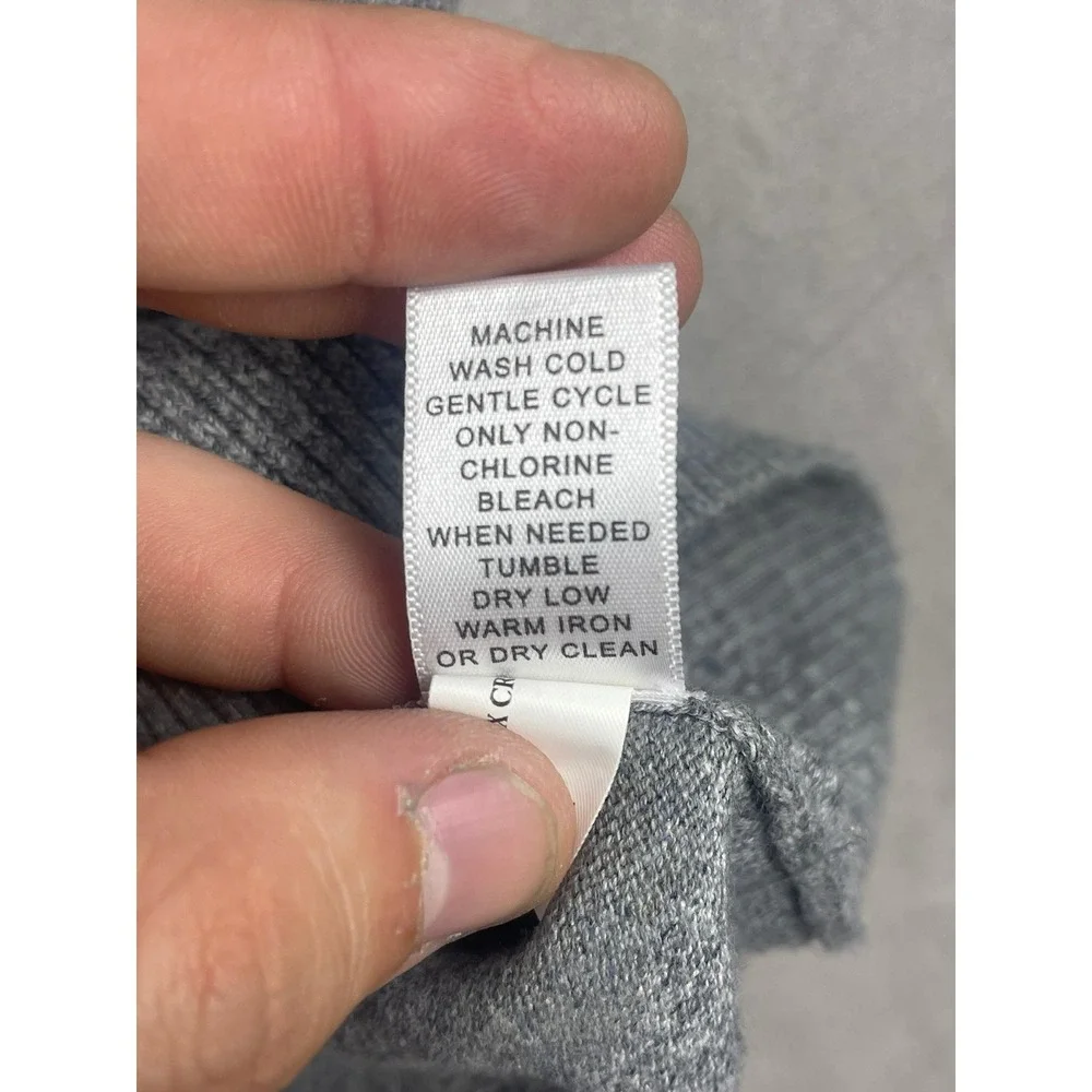 Banana Republic Mens XL Grey Textured‎ Stripe 100% Cotton Crewneck Sweater